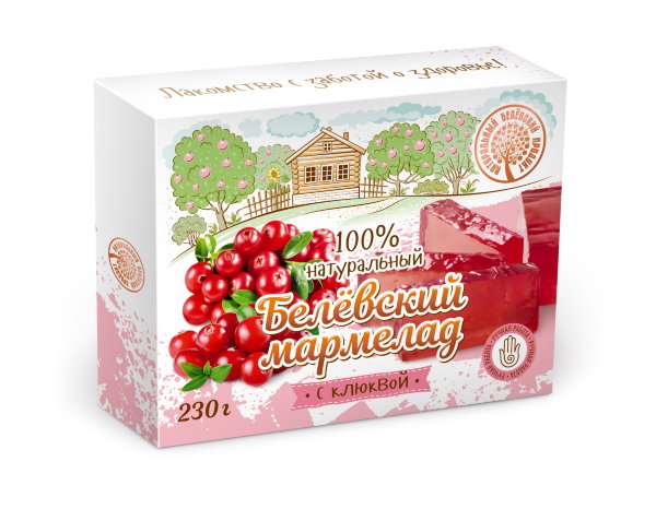№2 Мармелад белевский "Клюква" 230г в Павловском посаде